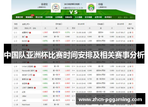 中国队亚洲杯比赛时间安排及相关赛事分析 中国队亚洲杯比赛时间安排及相关赛事分析